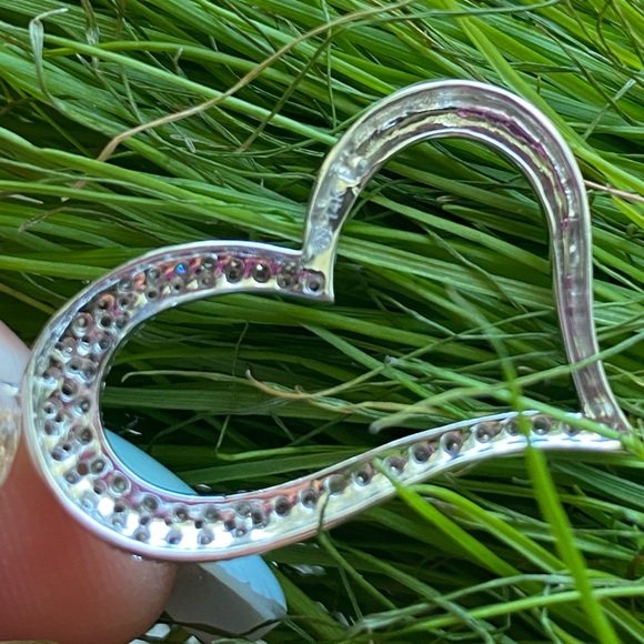 Pave white Gold necklace with charm - Picture 5 of 5